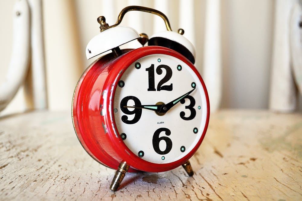 Red alarm clock